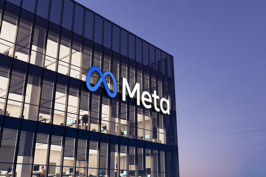 Meta（メタ）のロゴ、社屋